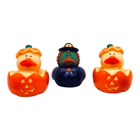 7 Halloween Scarecrow Pumpkin Rubber Ducky Squirter Toy jeep cruise Ducking lot - Picture 4 of 5